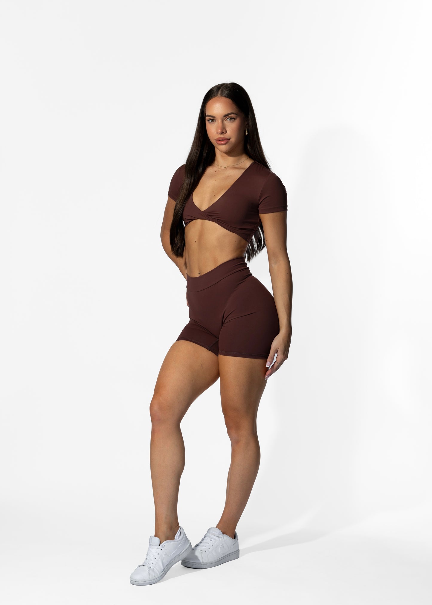 Twist Tee Crop Brown