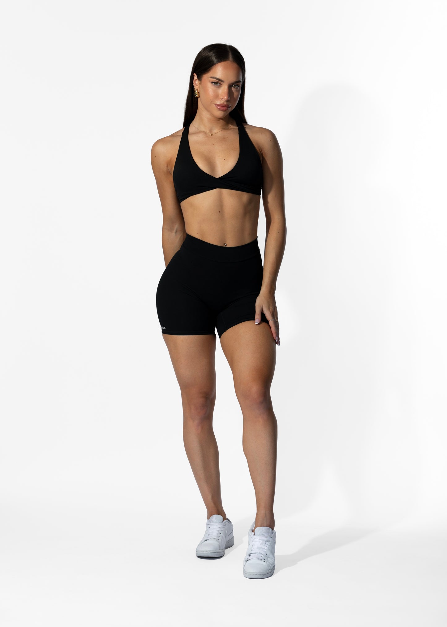 V Back Shorts Black