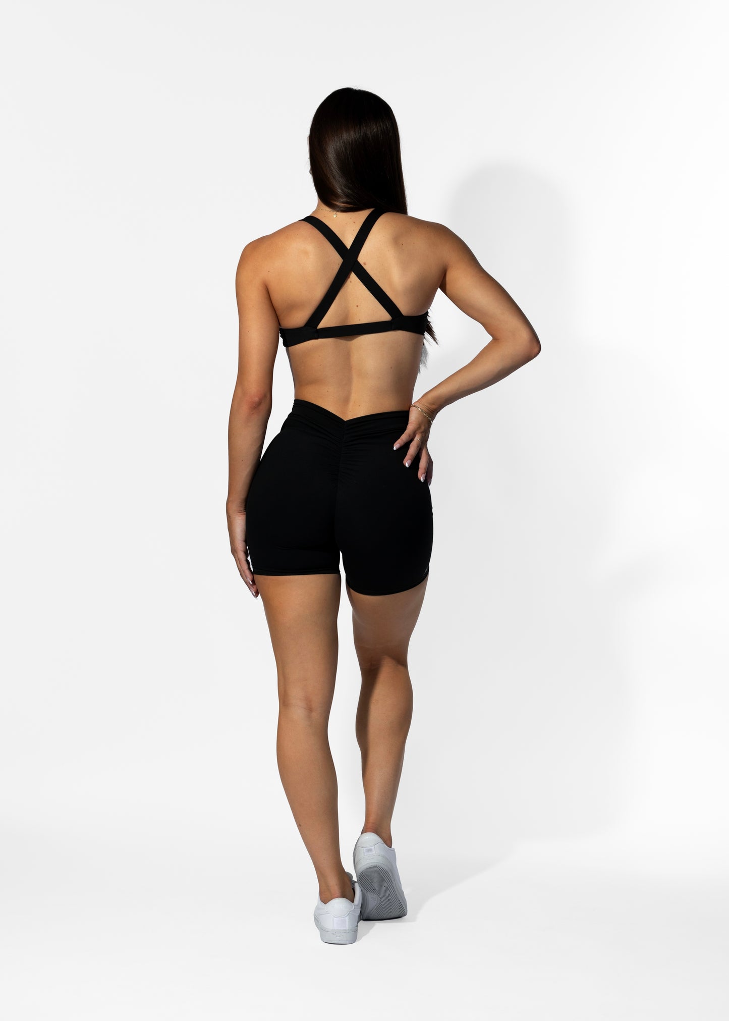 V Back Shorts Black