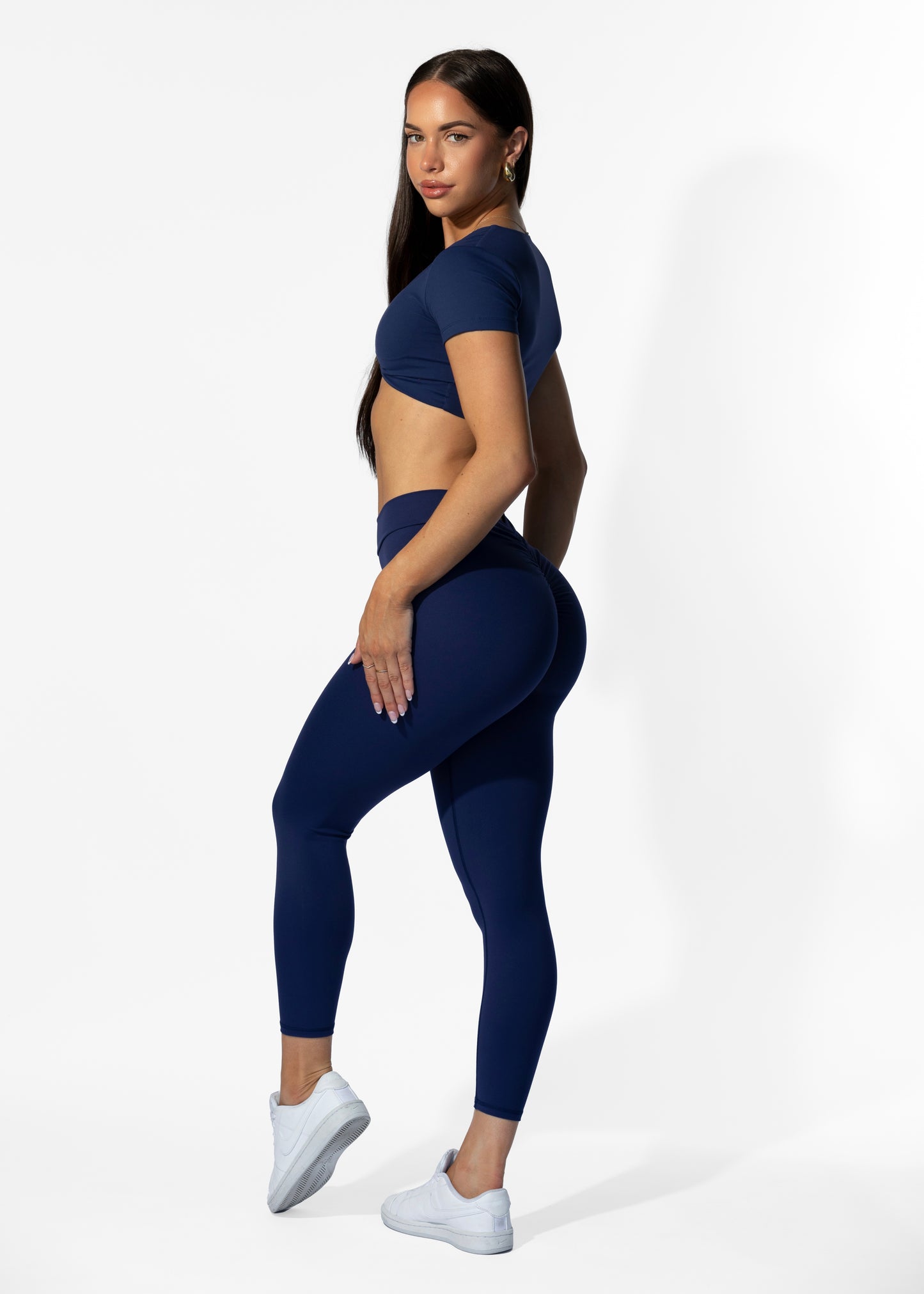 Twist Tee Crop Navy