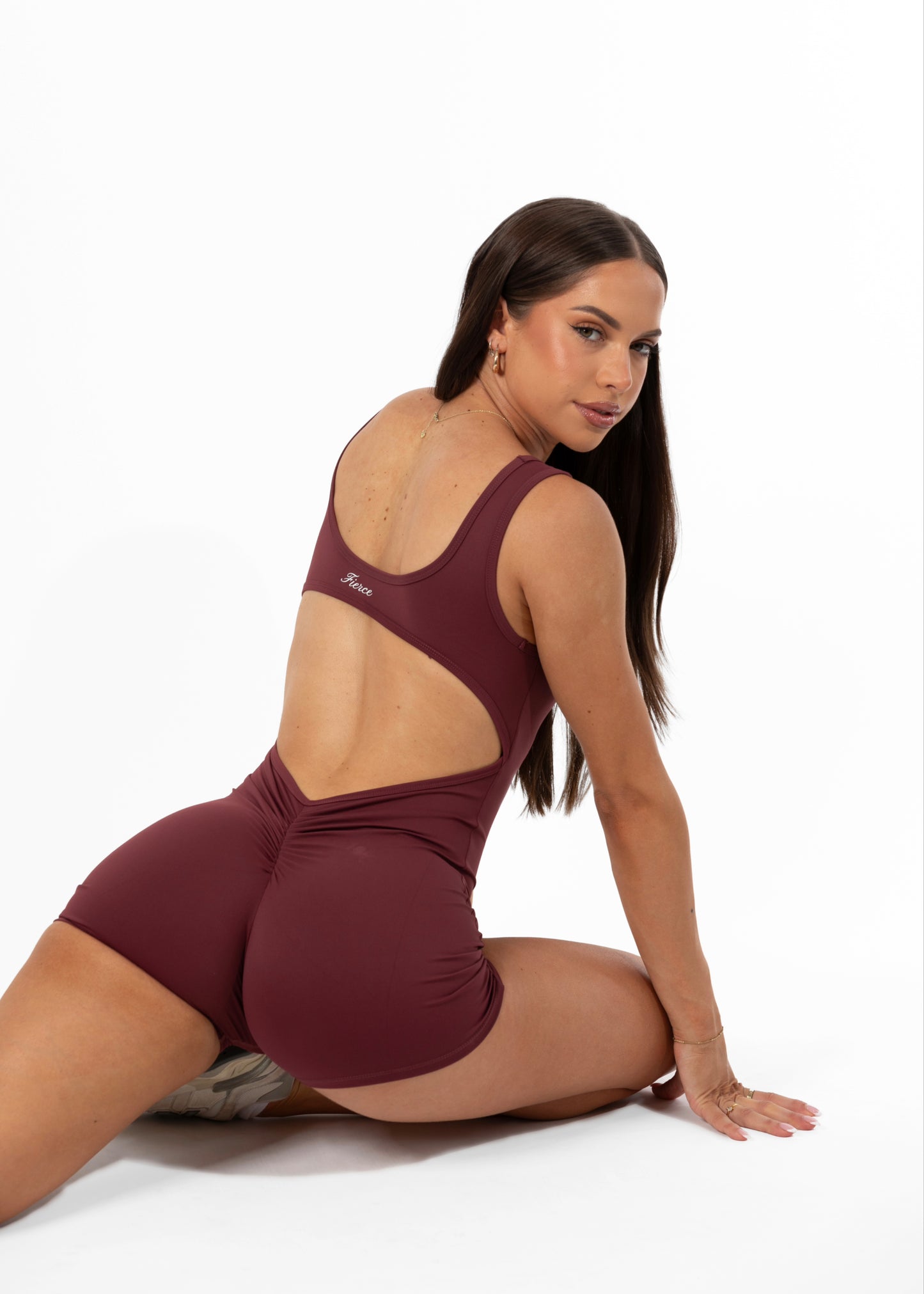 Olivia Playsuit Burgundy