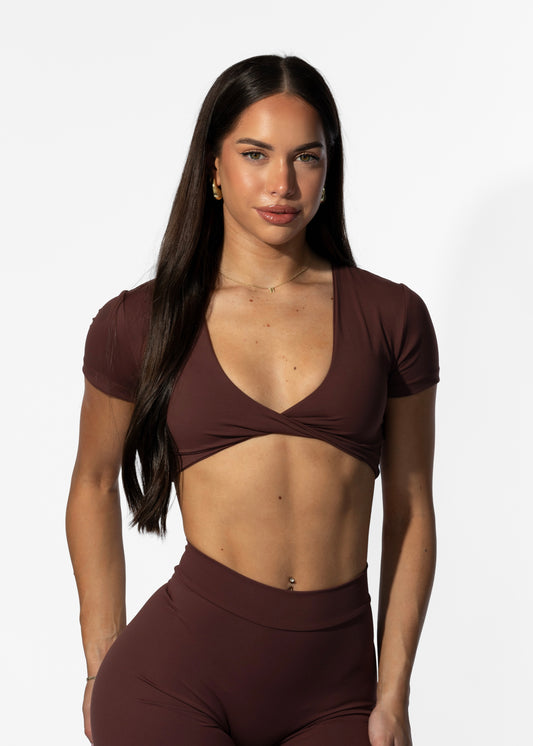 Twist Tee Crop Brown