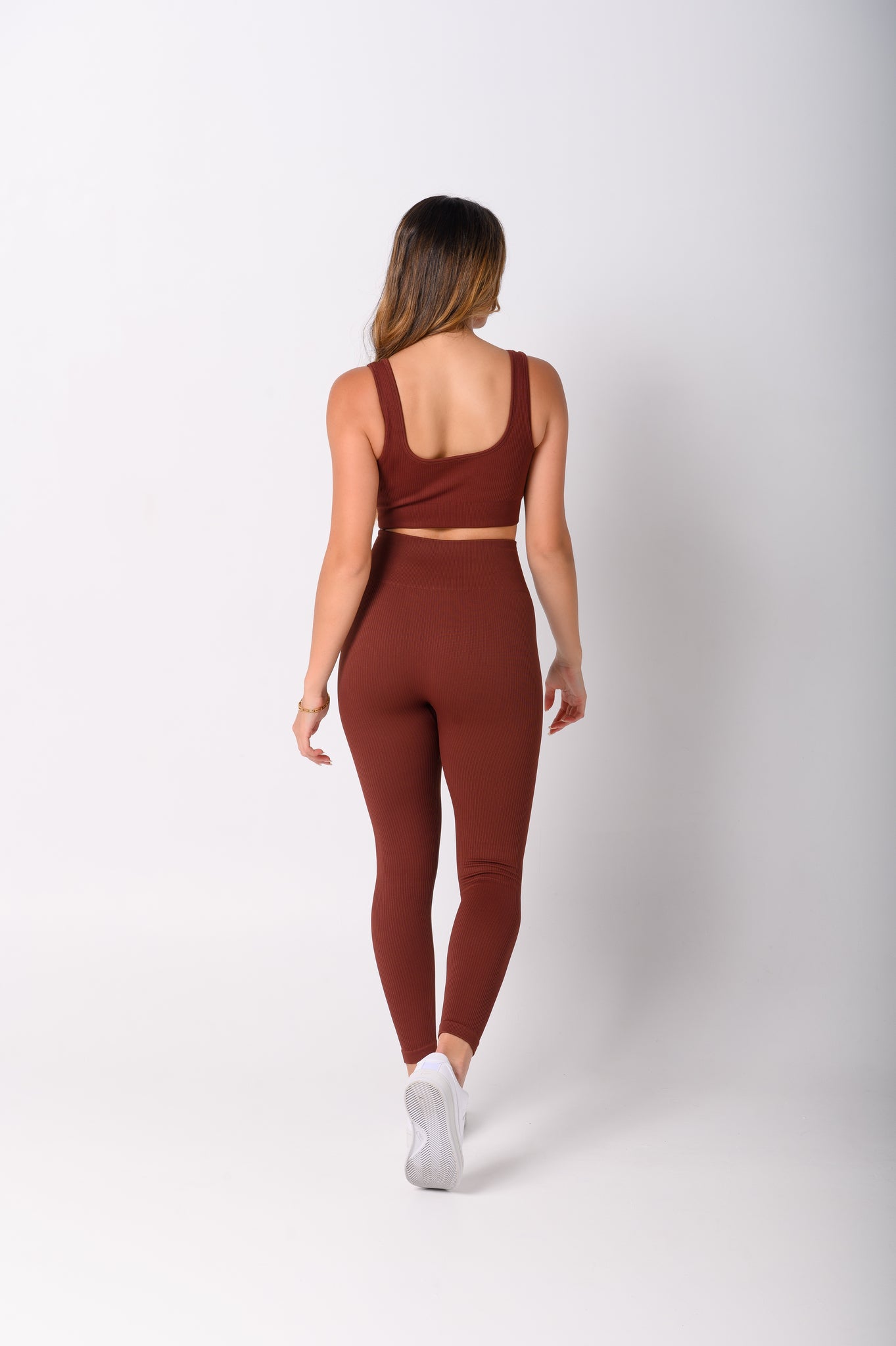 Burgundy Brown Tank Crop