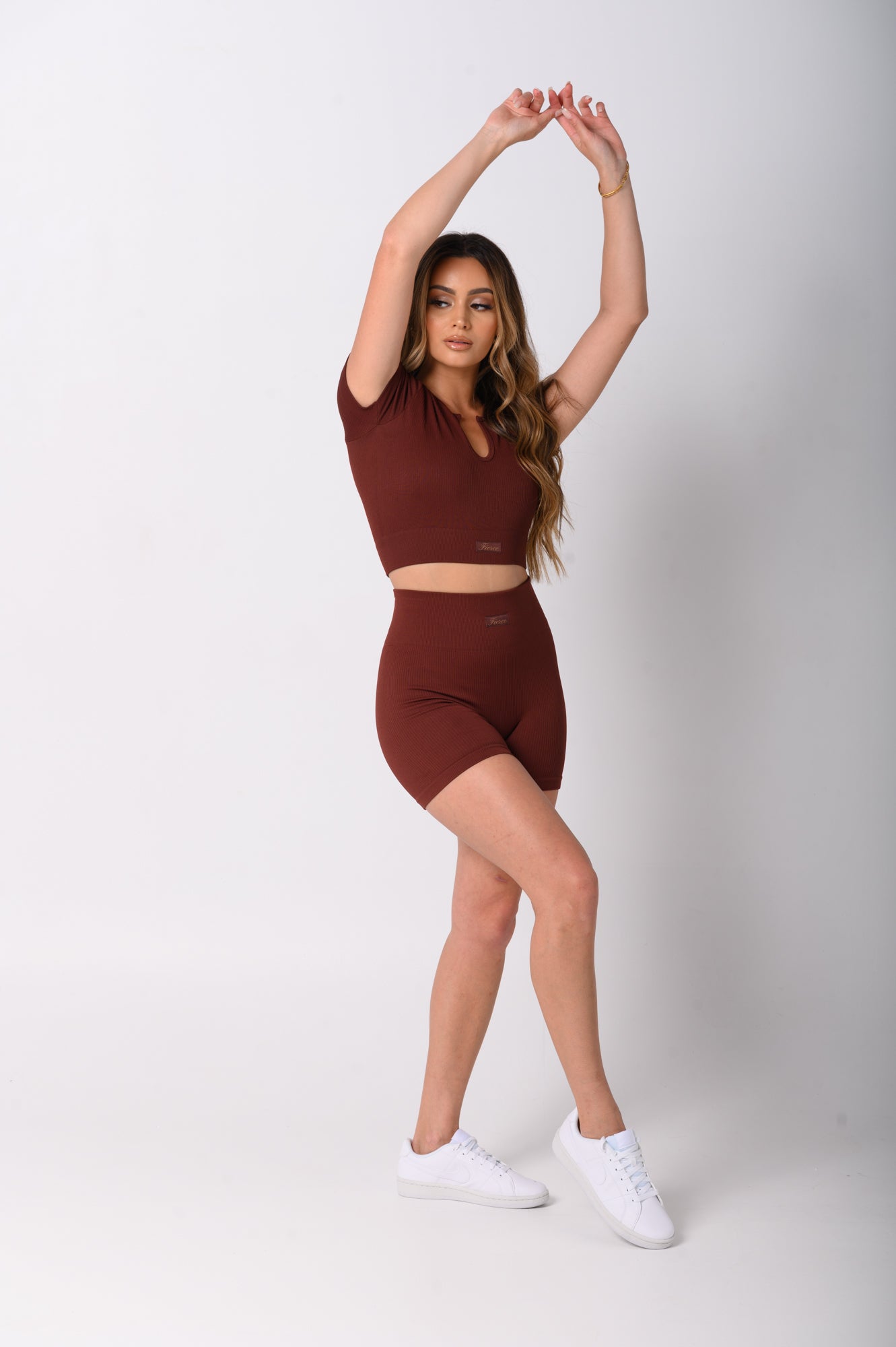 Burgundy Brown Bike Shorts